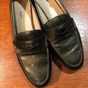 Coach Peyton Grn Patent Leather Penny Loafer 9.5m